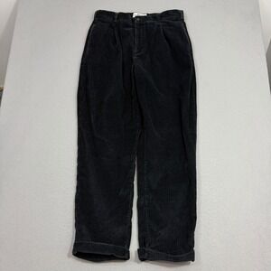 Vintage Field Gear Pants Mens 36x32 Black Corduroy Pleated Straight Leg 90s Prep
